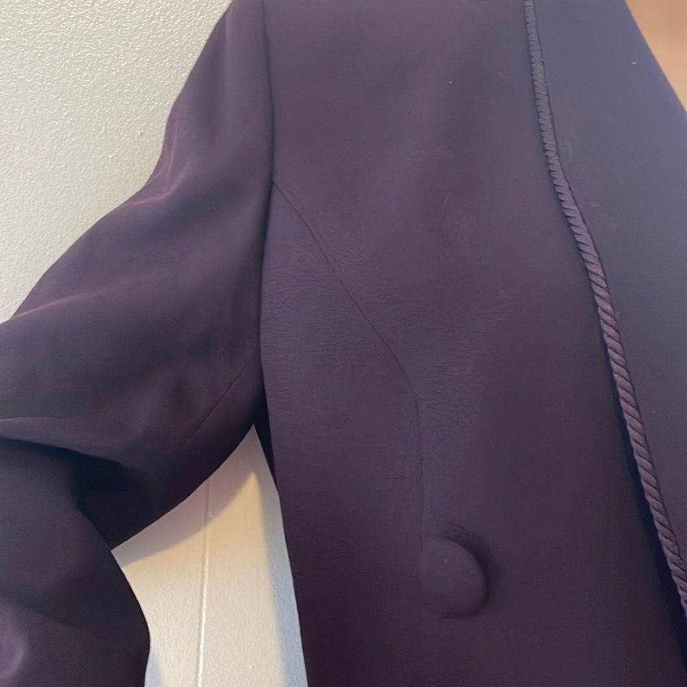 Vintage Christian Dior Double-Breasted Purple Blazer - Picture 3 of 14